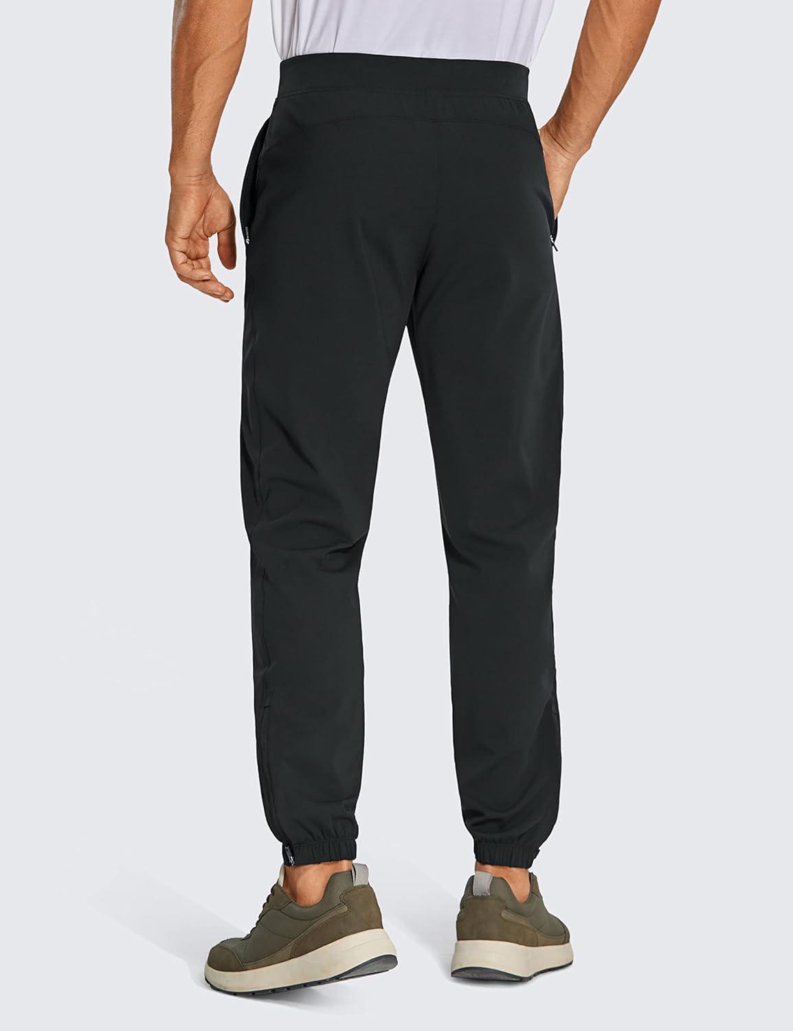 imageCRZ YOGA 4Way Stretch Athletic Joggers for Men 30quot32quot Track Golf Gym Workout Hiking Pants with PocketsBlack