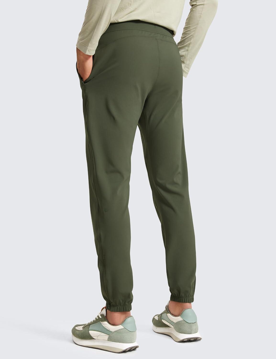 imageCRZ YOGA 4Way Stretch Athletic Joggers for Men 30quot32quot Track Golf Gym Workout Hiking Pants with PocketsDark Olive