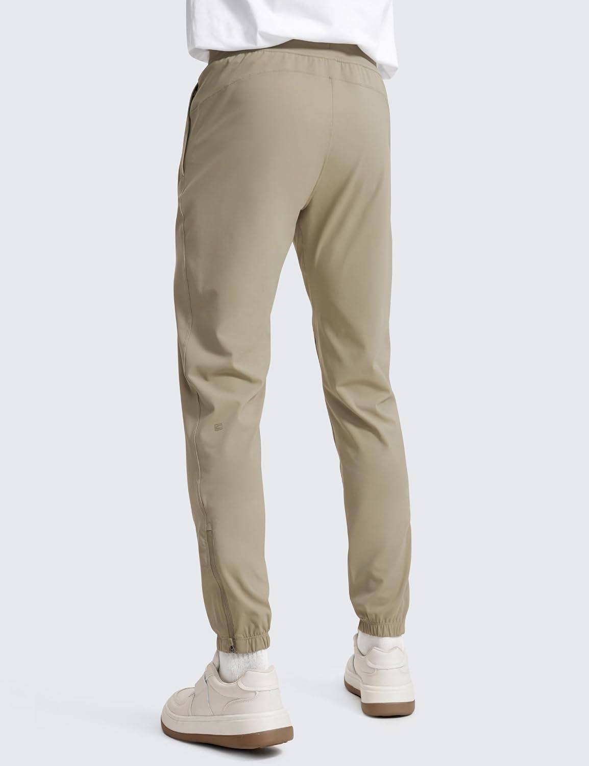 imageCRZ YOGA 4Way Stretch Athletic Joggers for Men 30quot32quot Track Golf Gym Workout Hiking Pants with PocketsKhali Barley