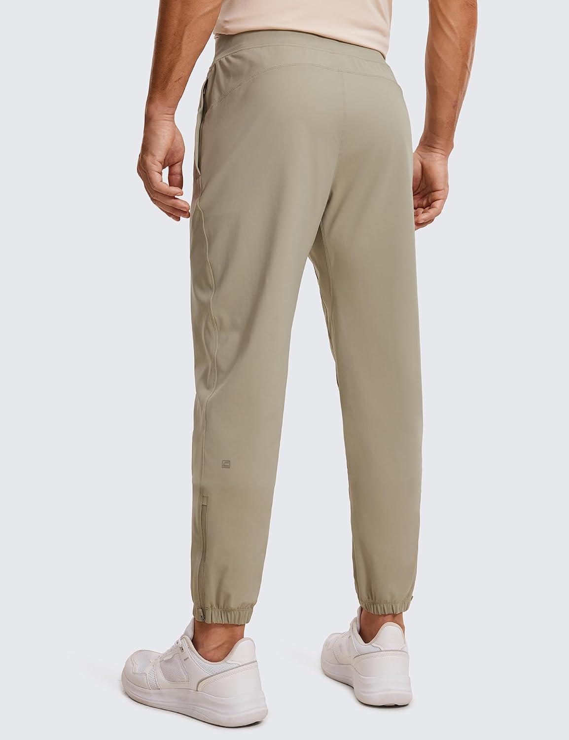 imageCRZ YOGA 4Way Stretch Athletic Joggers for Men 30quot32quot Track Golf Gym Workout Hiking Pants with PocketsKhali Barley