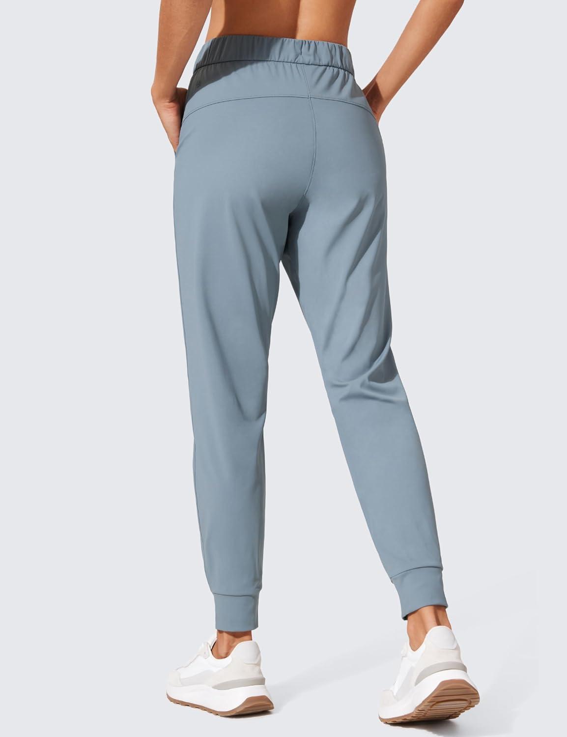 imageCRZ YOGA 4Way Stretch Workout Joggers for Women 28quot Casual Travel Athletic Pants with PocketsBelgian Blue