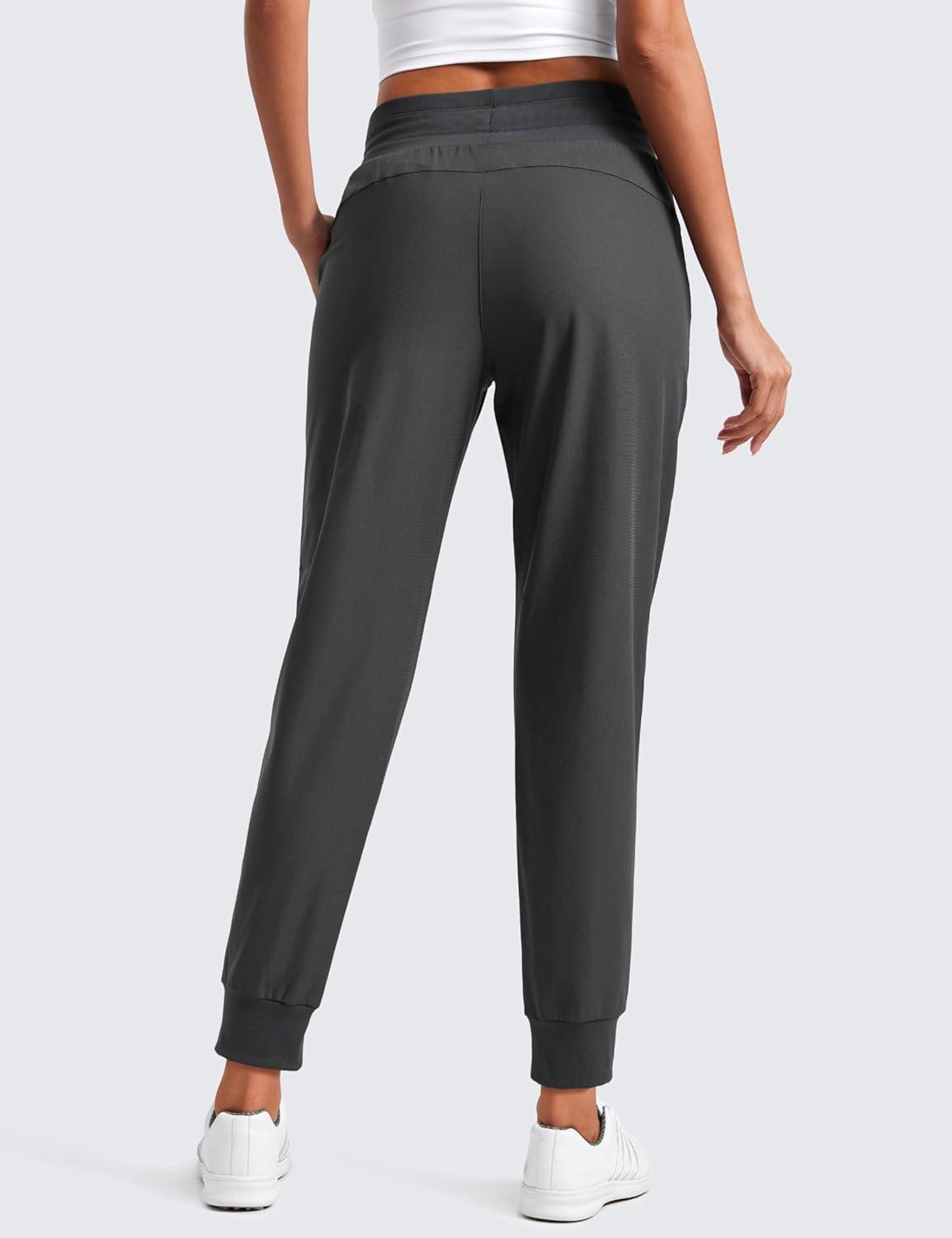 imageCRZ YOGA All Day Comfy Joggers for Women Golf Work Casual Hiking Travel Pants with PocketsMysterious Grey