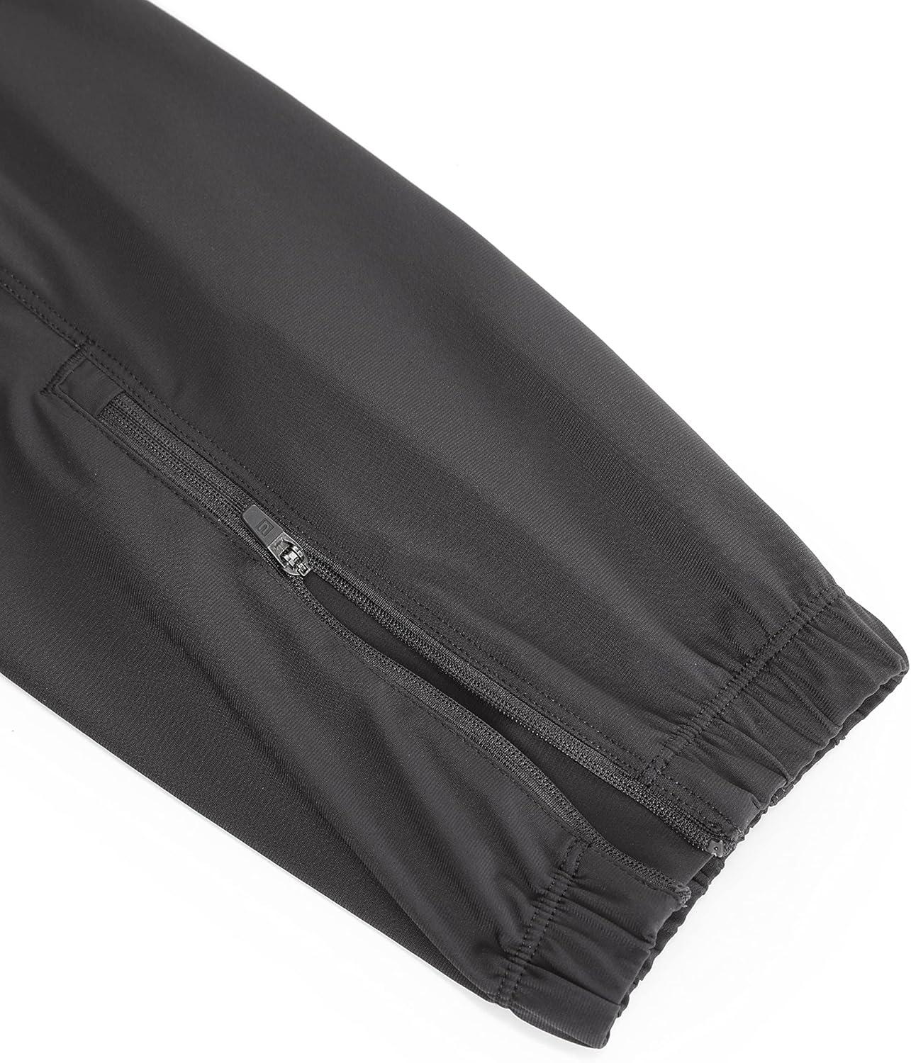 imageCRZ YOGA Athletic Joggers for Men 29quot Lightweight Running Training Pants with Zip Pockets and Ankle ZippersInk Gray