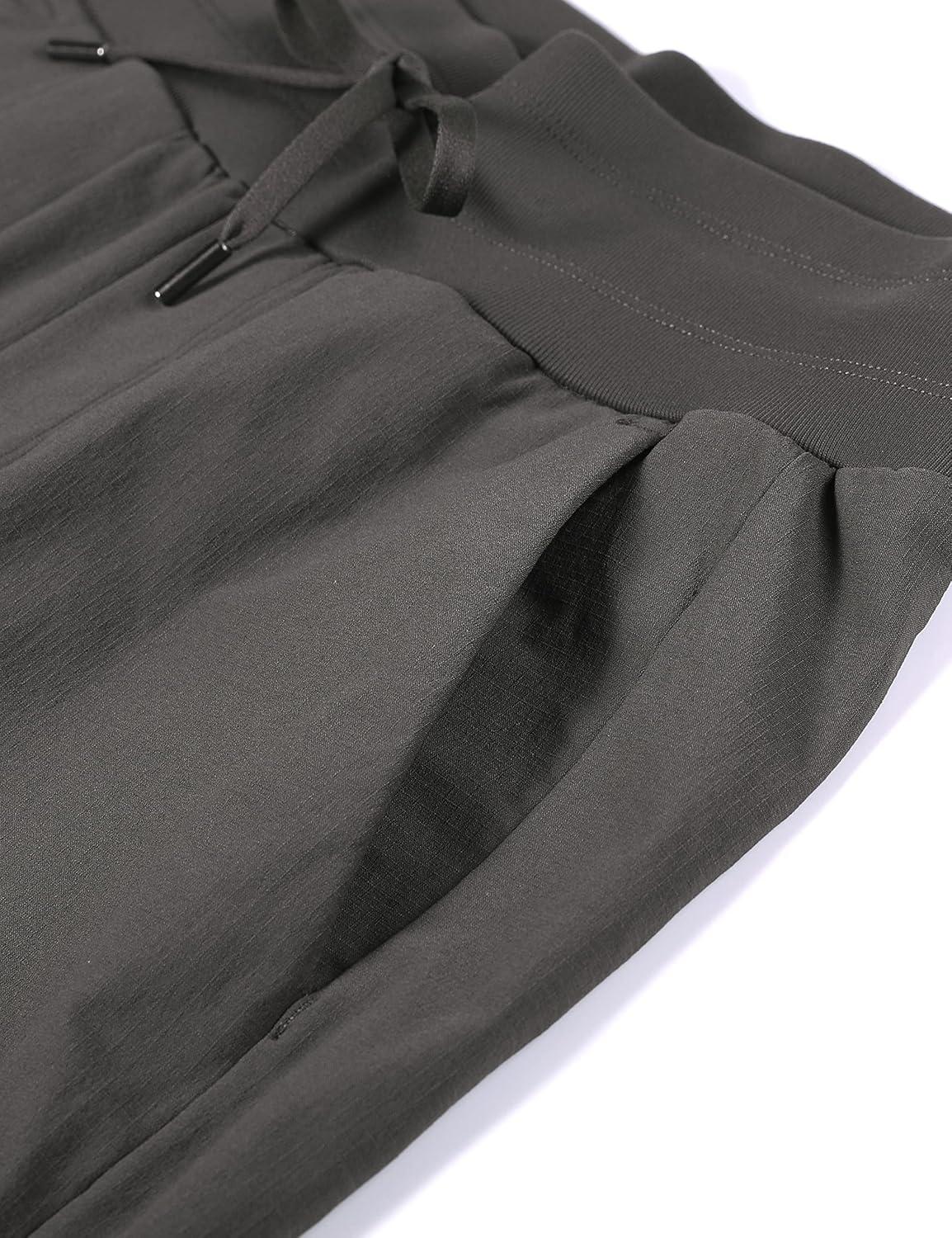 imageCRZ YOGA Athletic Joggers for Women 275quot Lightweight Travel Outdoor Hiking Pants with PocketsMountain Green