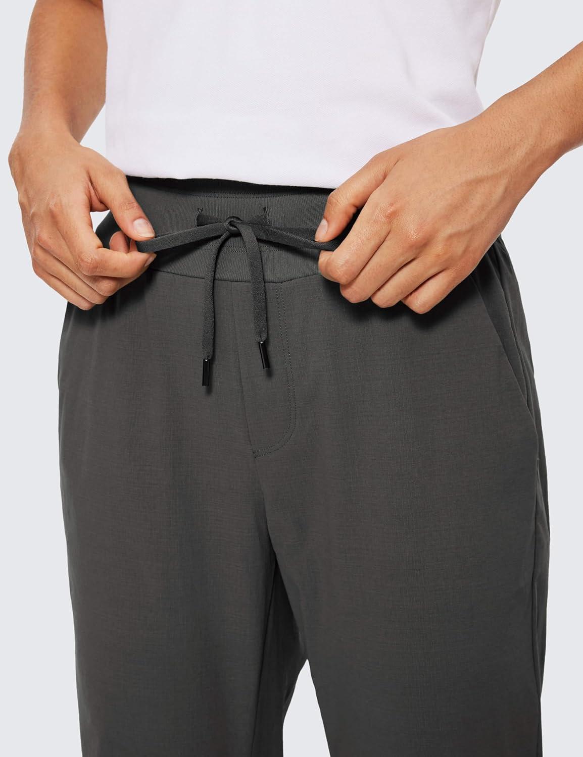 imageCRZ YOGA Athletic Joggers for Women 275quot Lightweight Travel Outdoor Hiking Pants with PocketsMountain Green