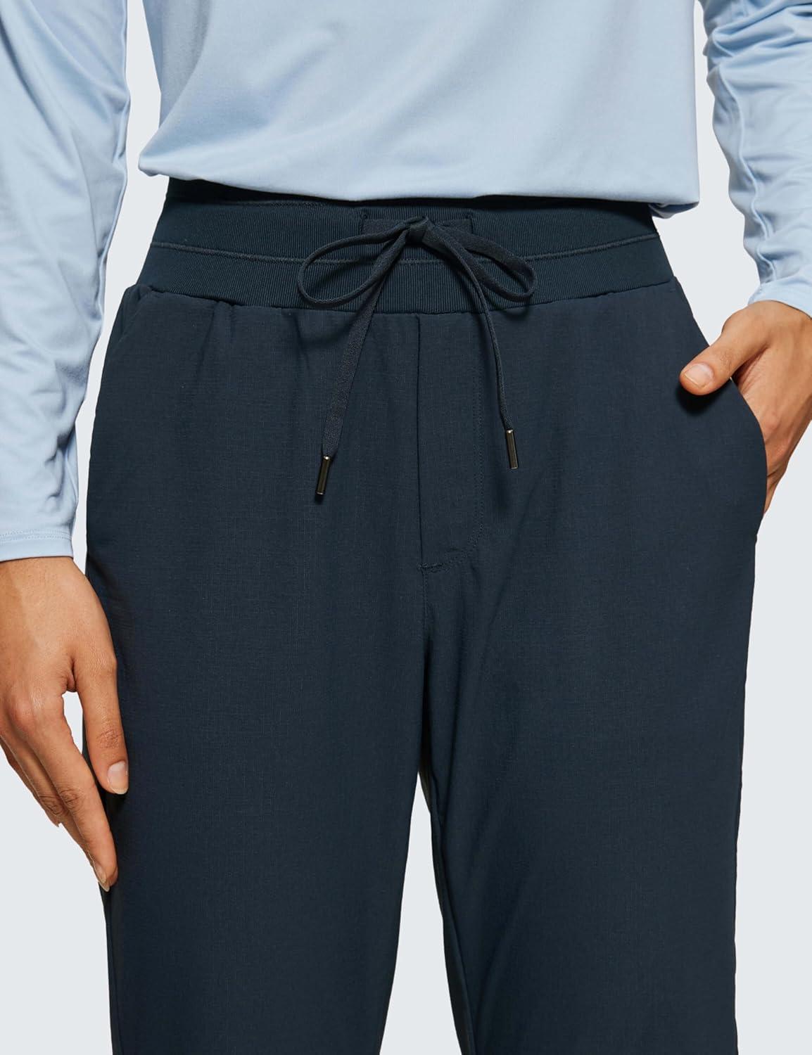 imageCRZ YOGA Athletic Joggers for Women 275quot Lightweight Travel Outdoor Hiking Pants with PocketsTrue Navy