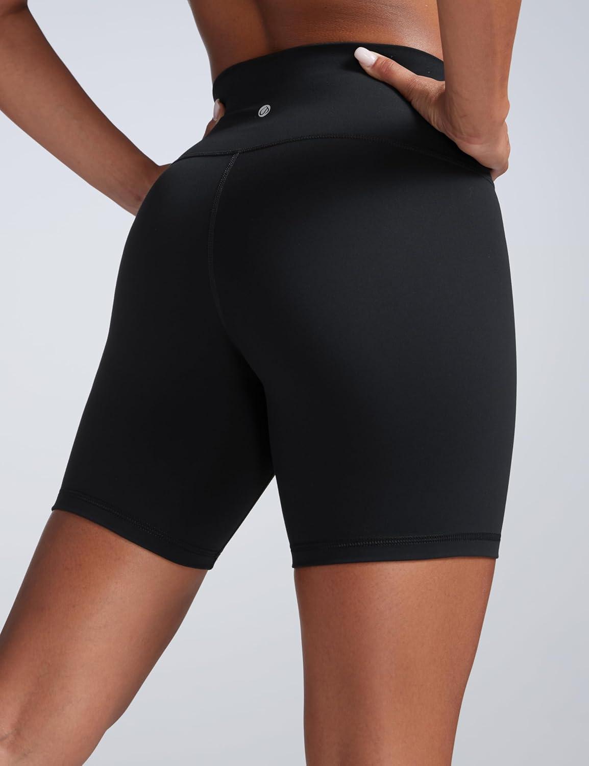 imageCRZ YOGA Butterbreeze Athletic Biker Shorts 6 High Waisted Workout Gym Volleyball Running Yoga Tummy Control WomensBlack