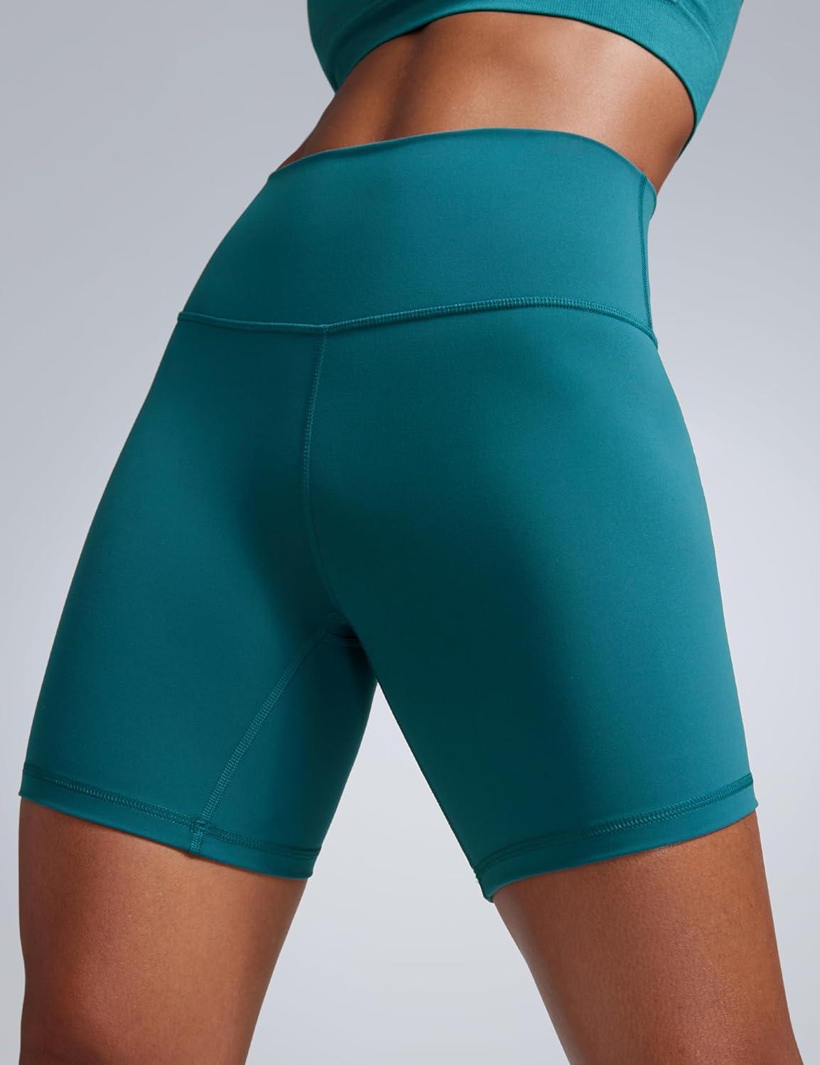 imageCRZ YOGA Butterbreeze Athletic Biker Shorts 6 High Waisted Workout Gym Volleyball Running Yoga Tummy Control WomensGreen Jade