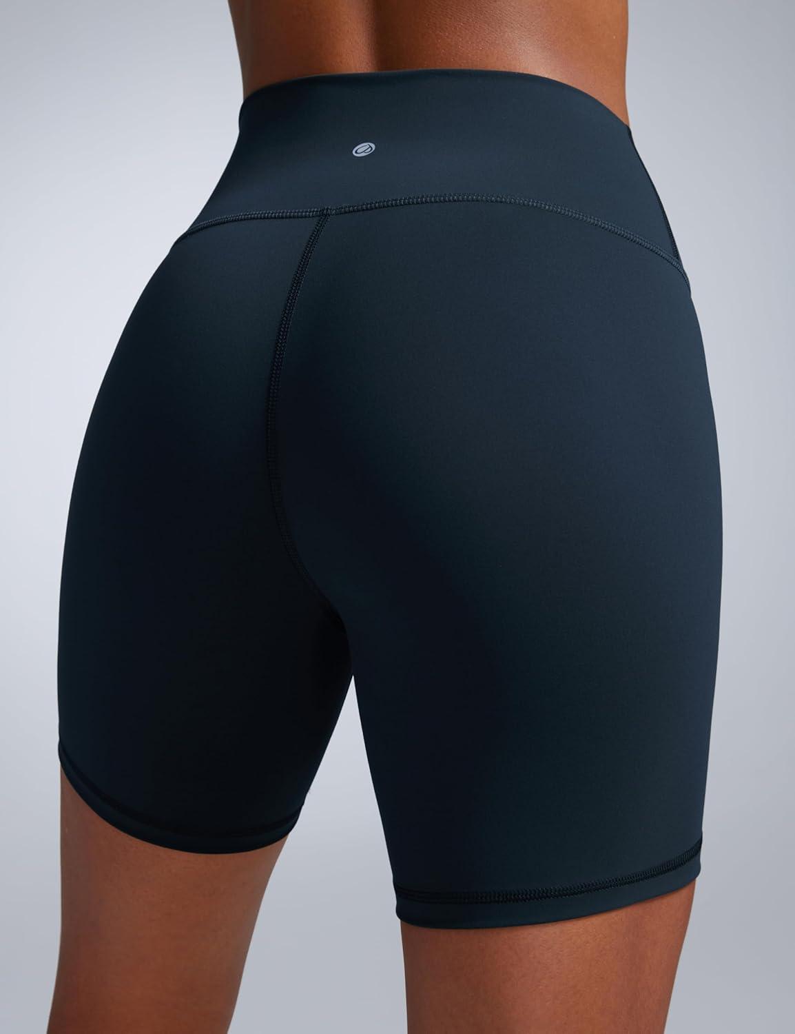 imageCRZ YOGA Butterbreeze Athletic Biker Shorts 6 High Waisted Workout Gym Volleyball Running Yoga Tummy Control WomensTrue Navy