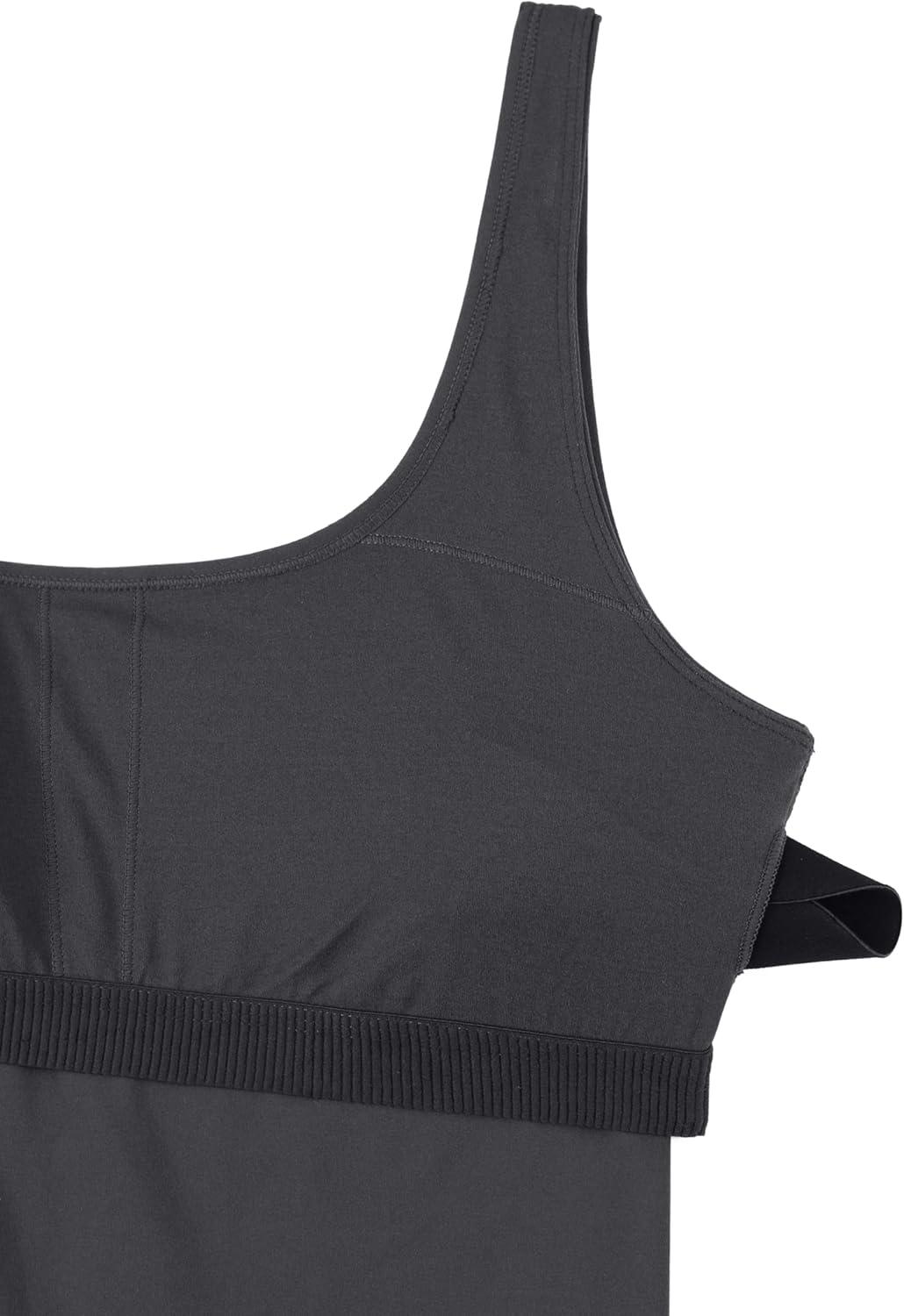 imageCRZ YOGA Butterluxe Athletic Womens Romper Tank Tops Workout Casual Shorts Jumpsuits One Piece Bodysuit ScoopNeck PaddedMysterious Grey