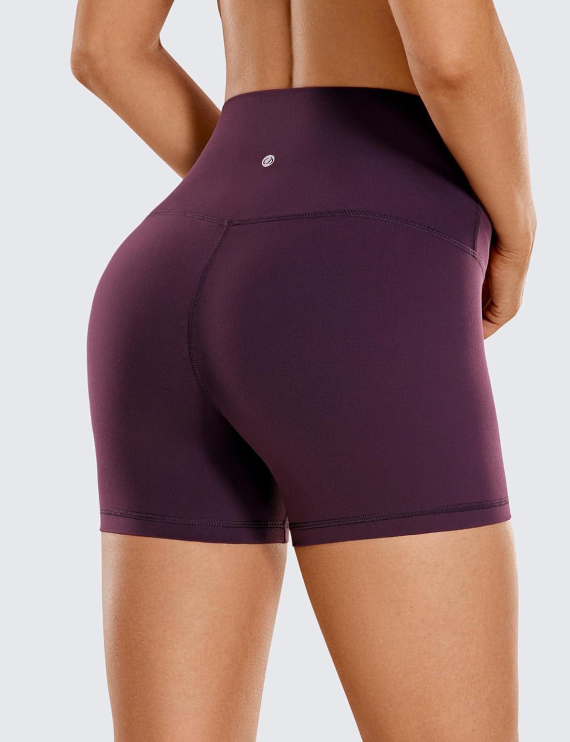 imageCRZ YOGA Butterluxe Biker Shorts 4 High Waisted Booty Workout Volleyball Yoga Womens SpandexDeep Purple