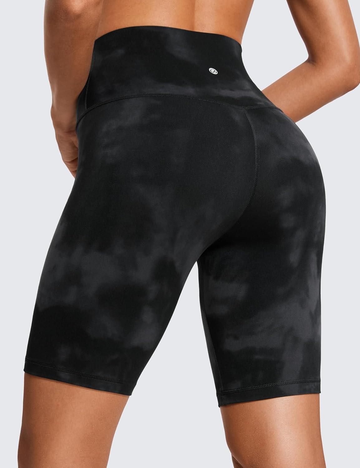 imageCRZ YOGA Butterluxe Biker Shorts 8quot High Waisted Gym Workout Running Volleyball Spandex Yoga WomensBlack Tie Dye Flowers