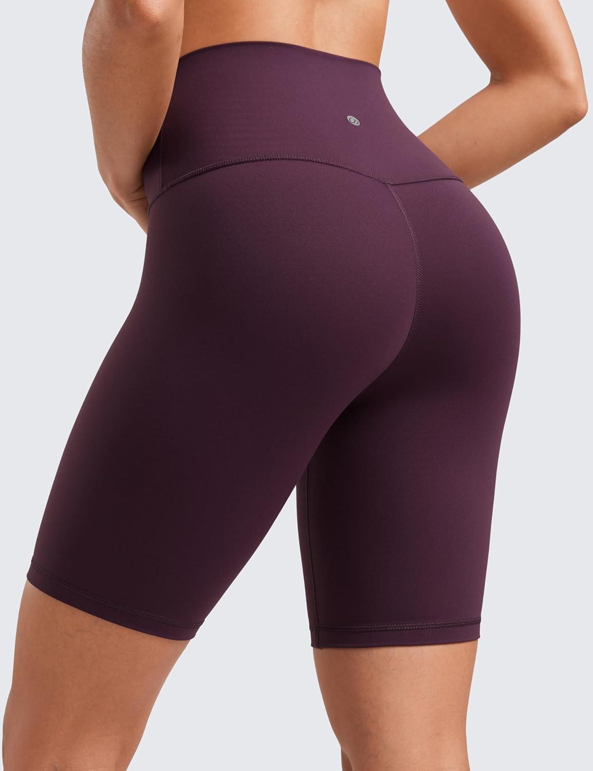 imageCRZ YOGA Butterluxe Biker Shorts 8quot High Waisted Gym Workout Running Volleyball Spandex Yoga WomensDeep Purple