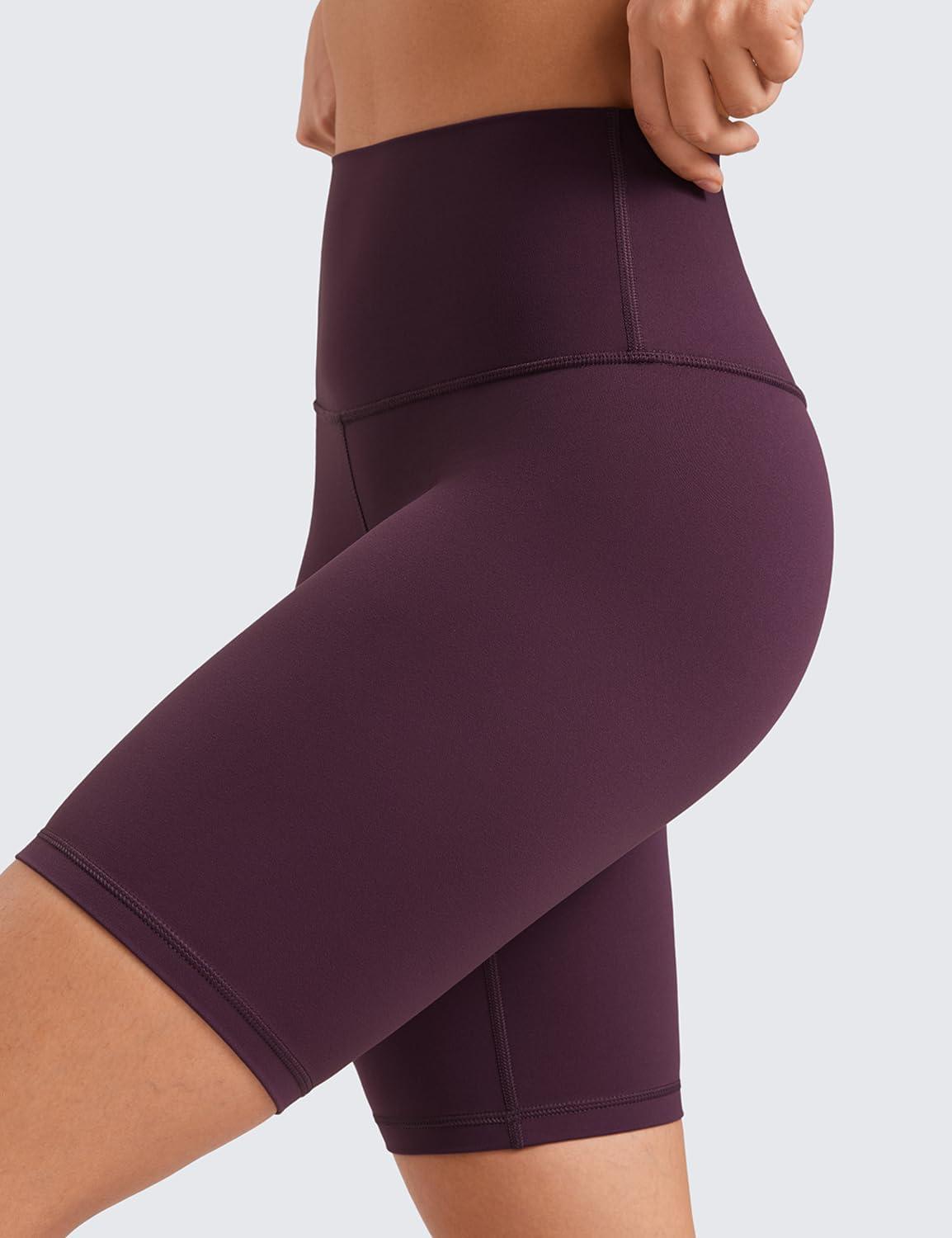 imageCRZ YOGA Butterluxe Biker Shorts 8quot High Waisted Gym Workout Running Volleyball Spandex Yoga WomensDeep Purple