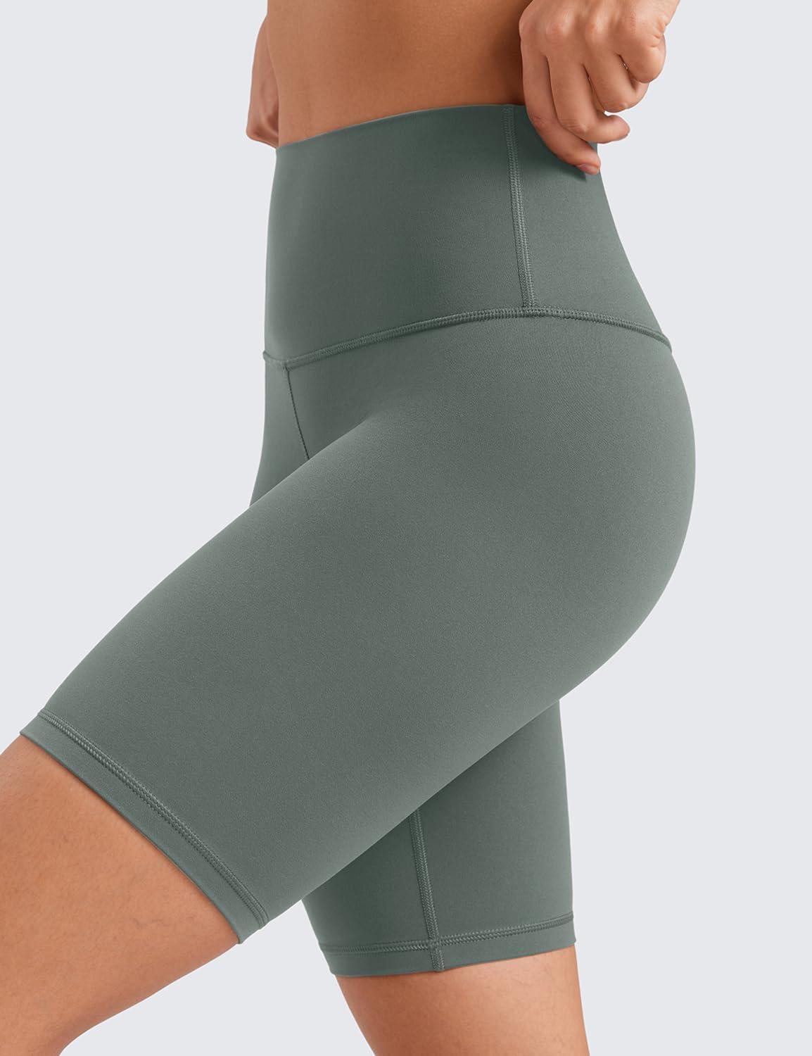 imageCRZ YOGA Butterluxe Biker Shorts 8quot High Waisted Gym Workout Running Volleyball Spandex Yoga WomensGrey Sage