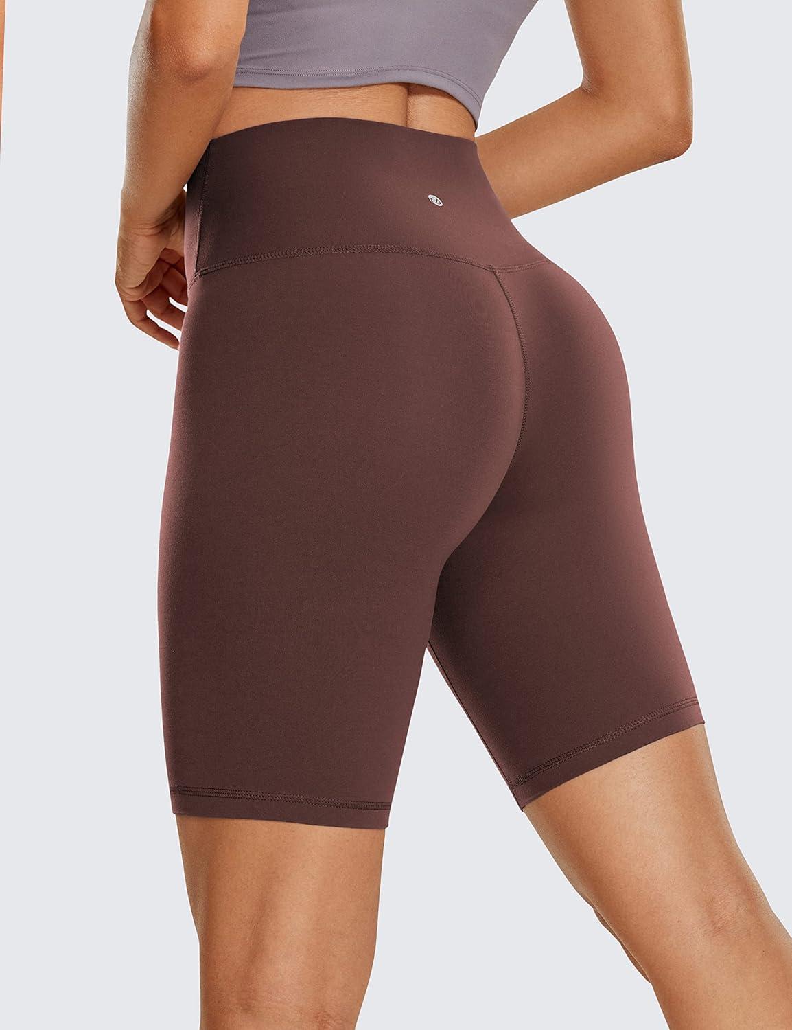 imageCRZ YOGA Butterluxe Biker Shorts 8quot High Waisted Gym Workout Running Volleyball Spandex Yoga WomensTaupe
