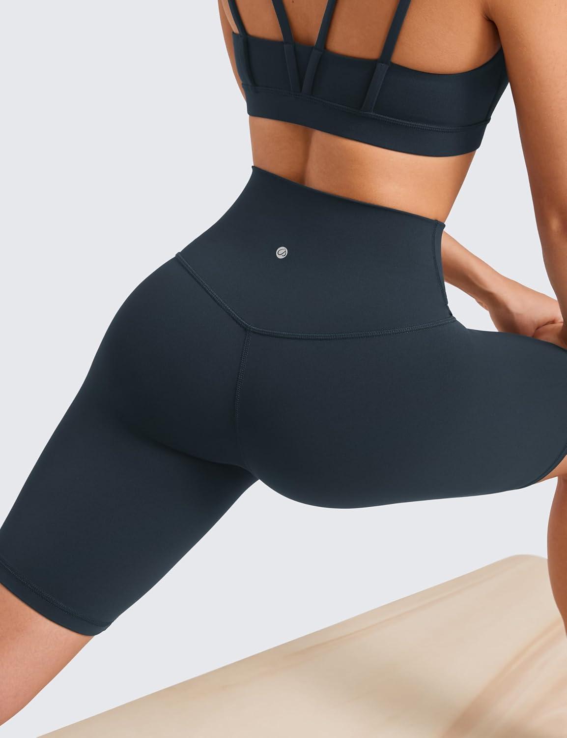imageCRZ YOGA Butterluxe Biker Shorts 8quot High Waisted Gym Workout Running Volleyball Spandex Yoga WomensTrue Navy