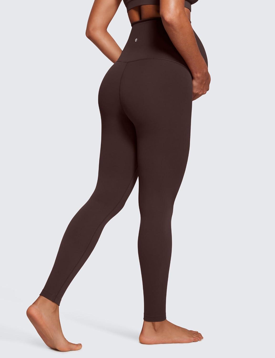 imageCRZ YOGA Butterluxe Extra Long Maternity Leggings 30 Yoga Lounge Pants for Tall Women Pregnancy Soft Over The BellyHot Fudge Brown
