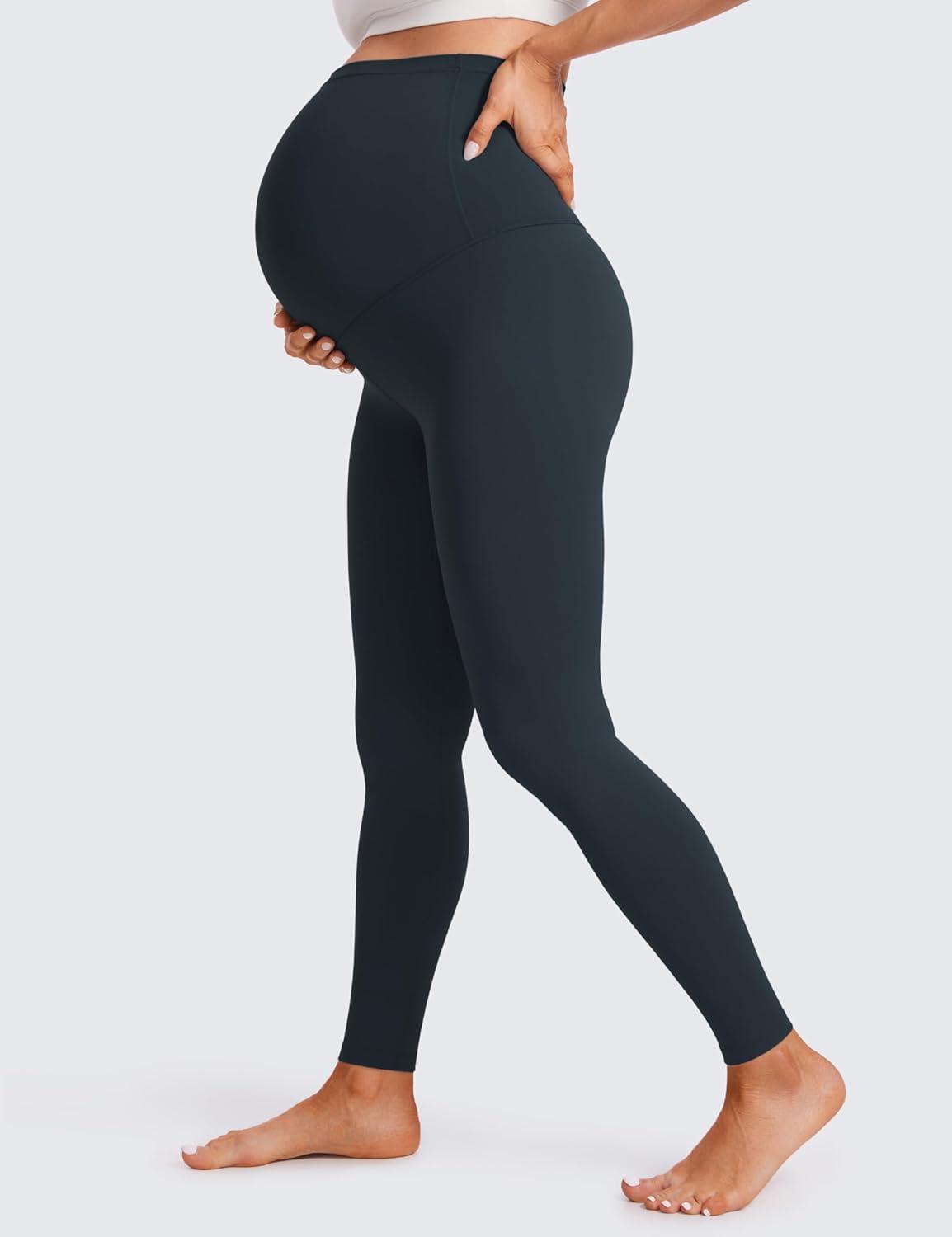 imageCRZ YOGA Butterluxe Extra Long Maternity Leggings 30 Yoga Lounge Pants for Tall Women Pregnancy Soft Over The BellyTrue Navy