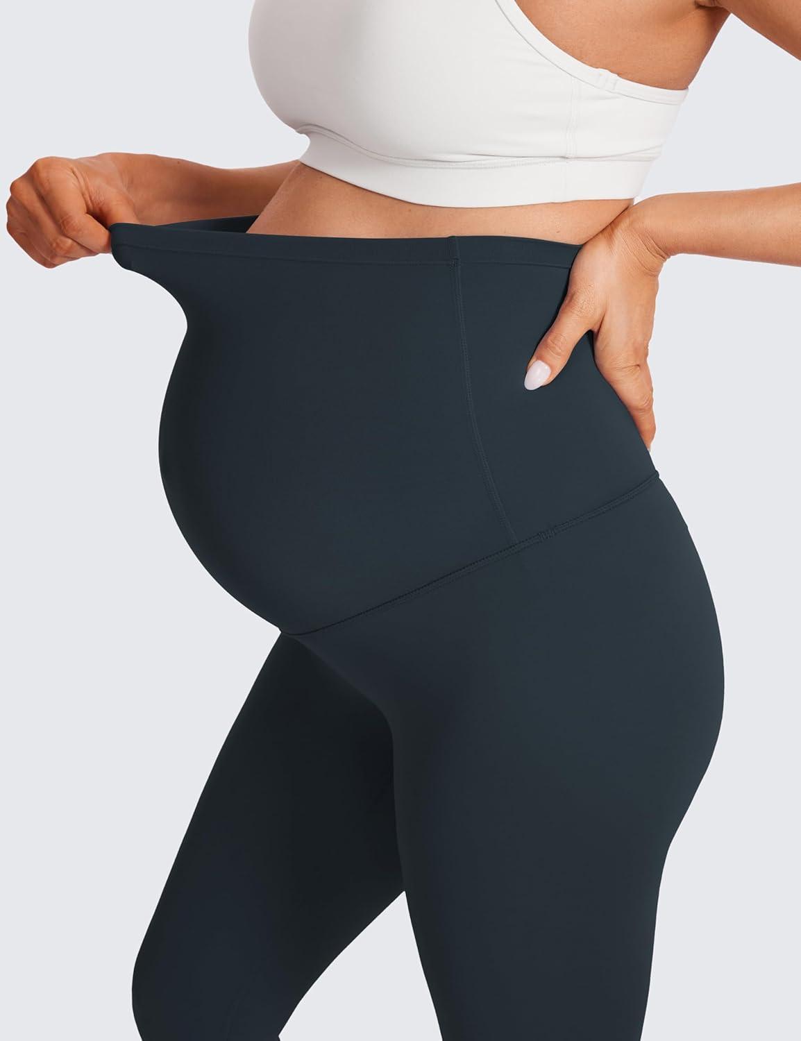 imageCRZ YOGA Butterluxe Extra Long Maternity Leggings 30 Yoga Lounge Pants for Tall Women Pregnancy Soft Over The BellyTrue Navy