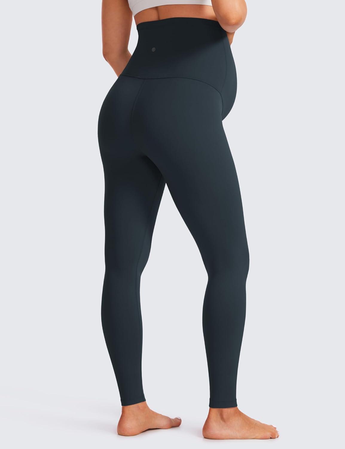 imageCRZ YOGA Butterluxe Extra Long Maternity Leggings 30 Yoga Lounge Pants for Tall Women Pregnancy Soft Over The BellyTrue Navy