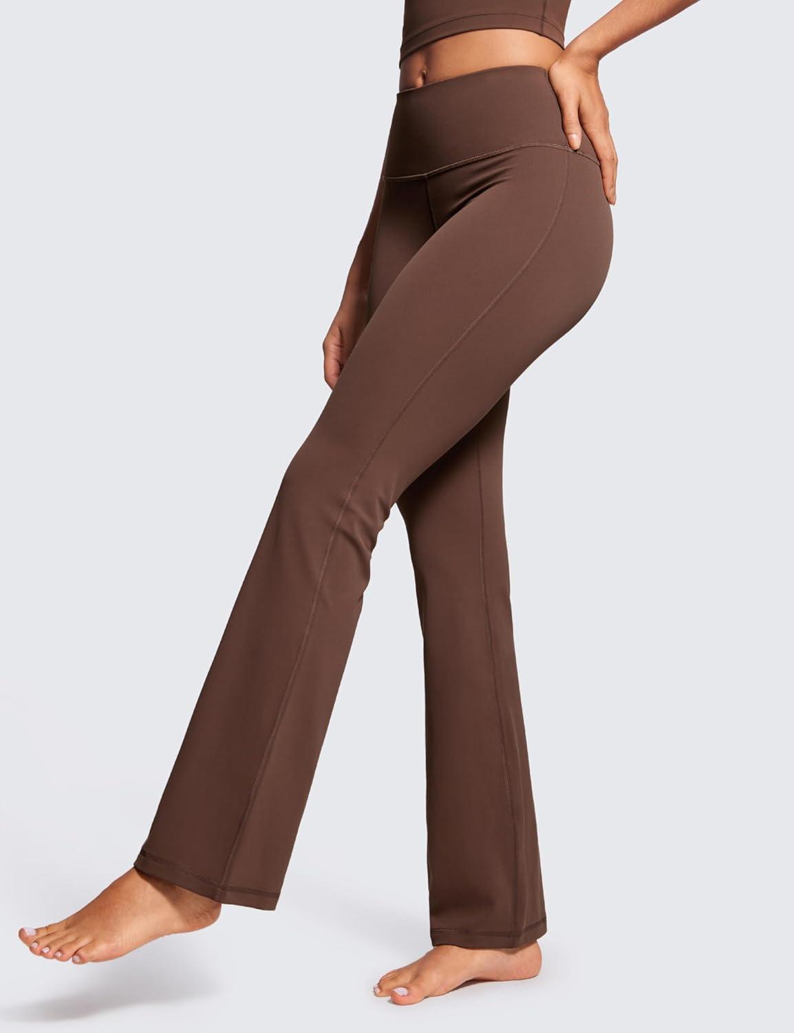 imageCRZ YOGA Butterluxe Flare Leggings 29quot305quot32quot335quot High Waist Bootcut Wide Leg Lounge Womens Yoga Pants with PocketCoffee Brown