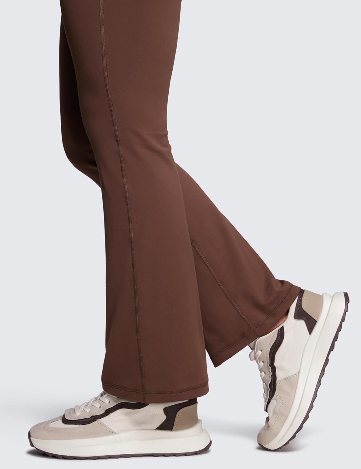 imageCRZ YOGA Butterluxe Flare Leggings 29quot305quot32quot335quot High Waist Bootcut Wide Leg Lounge Womens Yoga Pants with PocketCoffee Brown