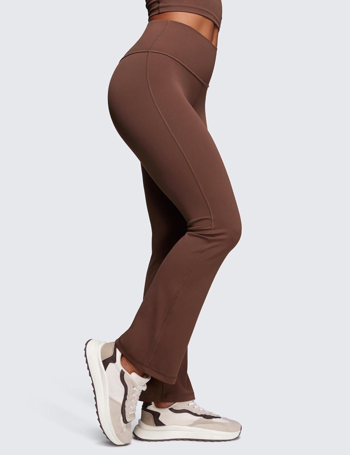 imageCRZ YOGA Butterluxe Flare Leggings 29quot305quot32quot335quot High Waist Bootcut Wide Leg Lounge Womens Yoga Pants with PocketCoffee Brown