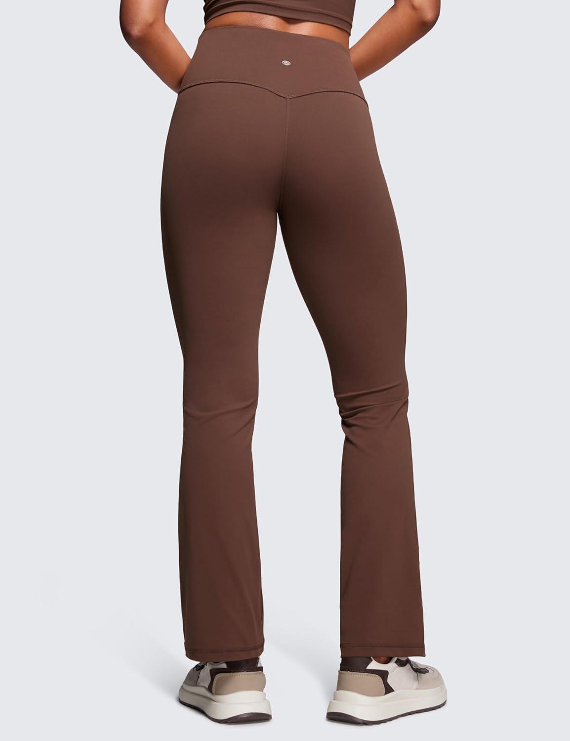 imageCRZ YOGA Butterluxe Flare Leggings 29quot305quot32quot335quot High Waist Bootcut Wide Leg Lounge Womens Yoga Pants with PocketCoffee Brown