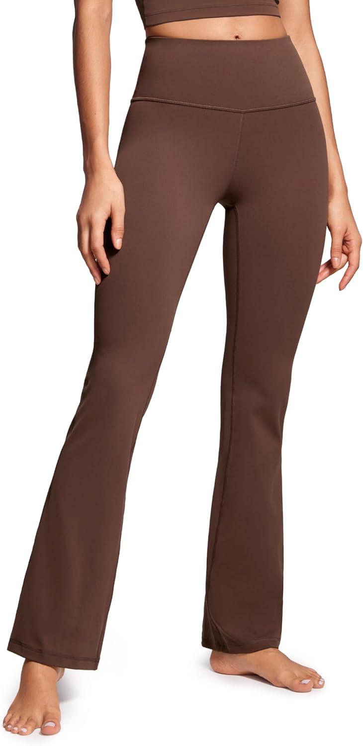 imageCRZ YOGA Butterluxe Flare Leggings 29quot305quot32quot335quot High Waist Bootcut Wide Leg Lounge Womens Yoga Pants with PocketCoffee Brown
