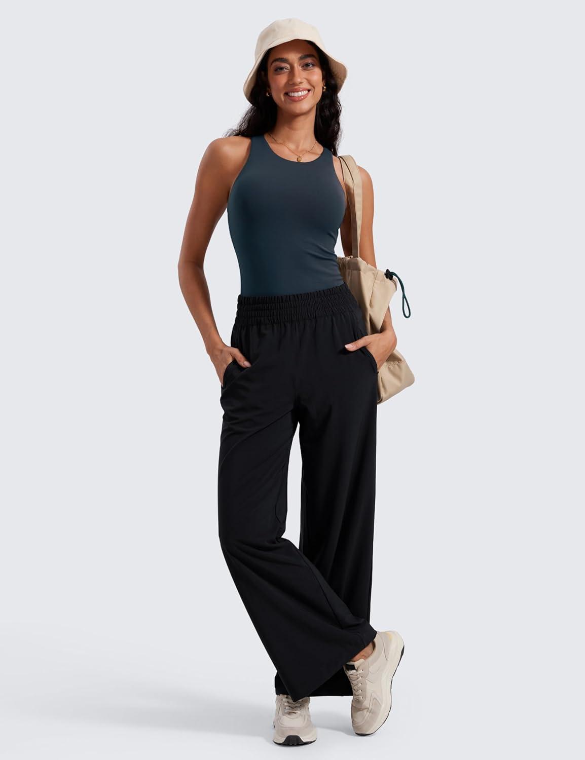 imageCRZ YOGA Butterluxe High Neck Tank Tops for Women Racerback Workout Padded Yoga Athletic Camisole with Built in BraTrue Navy