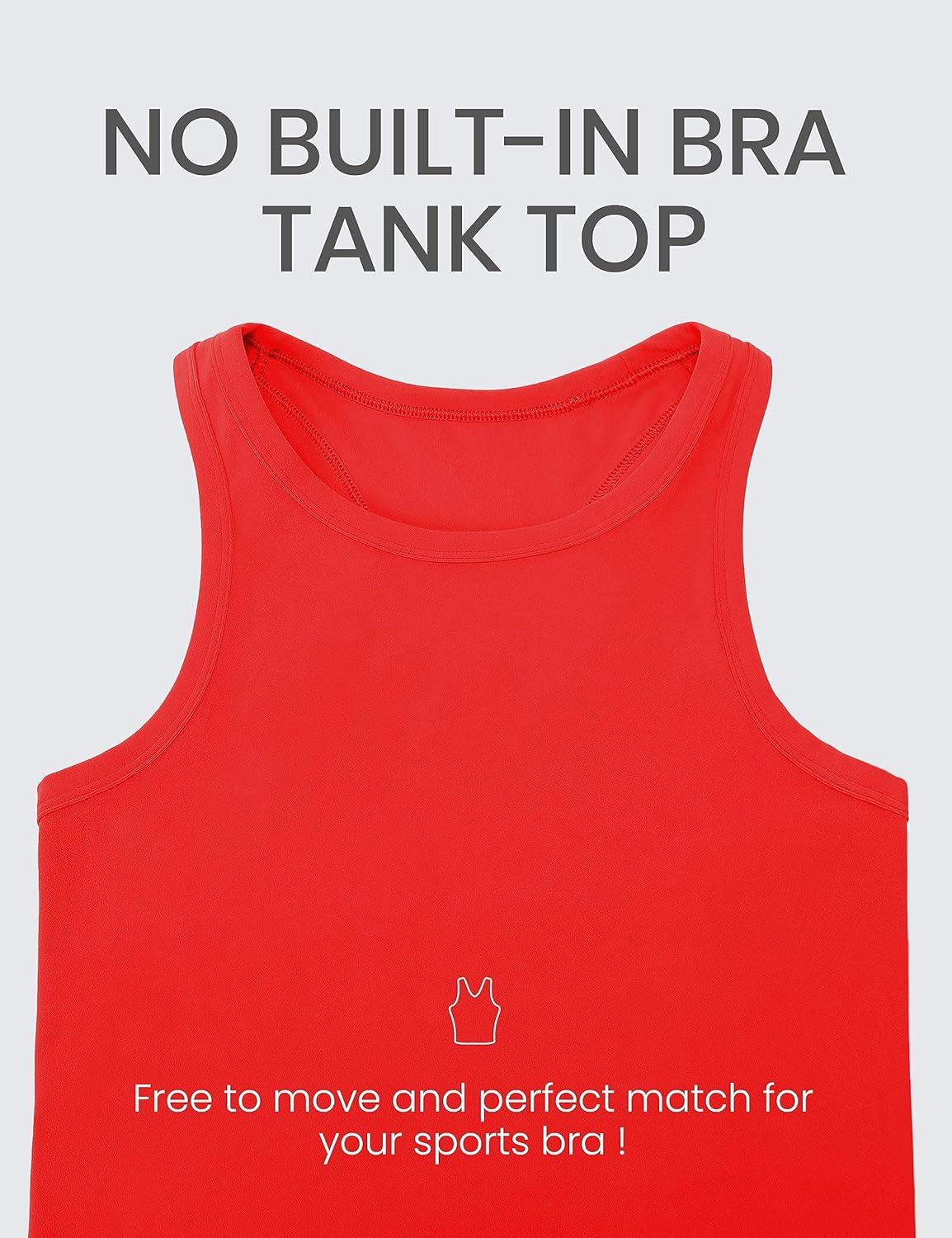 imageCRZ YOGA Butterluxe High Neck Tank Tops for Women Yoga Workout Athletic Gym Camisole Racerback Sleeveless ShirtsDeep Red