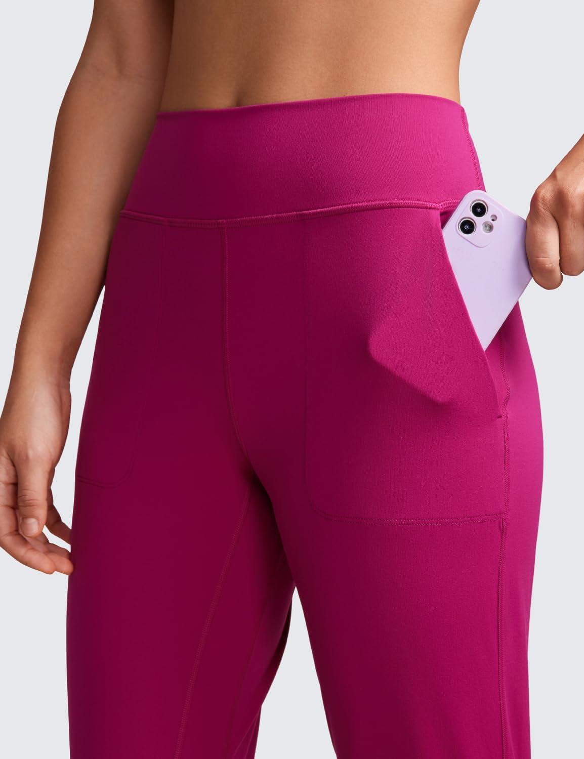 imageCRZ YOGA Butterluxe High Waisted Joggers for Women 27quot Buttery Soft Yoga Lounge Workout Leggings Pants with PocketsMagenta Purple