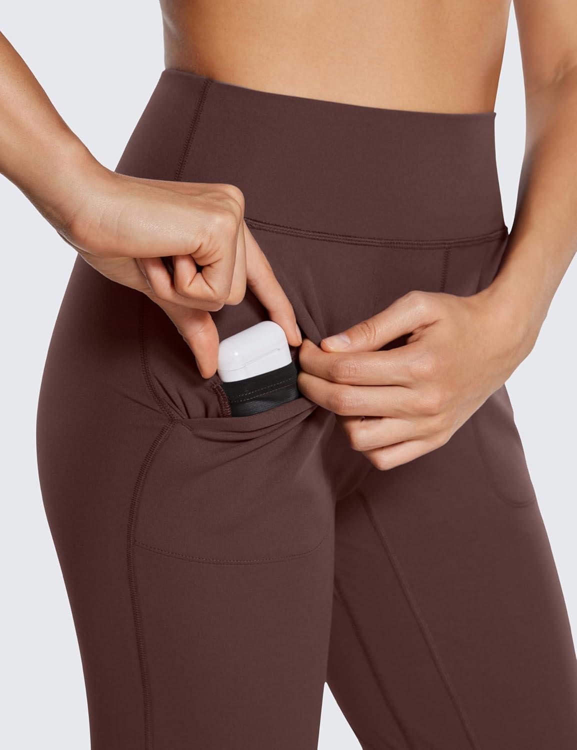 imageCRZ YOGA Butterluxe High Waisted Joggers for Women 27quot Buttery Soft Yoga Lounge Workout Leggings Pants with PocketsTaupe