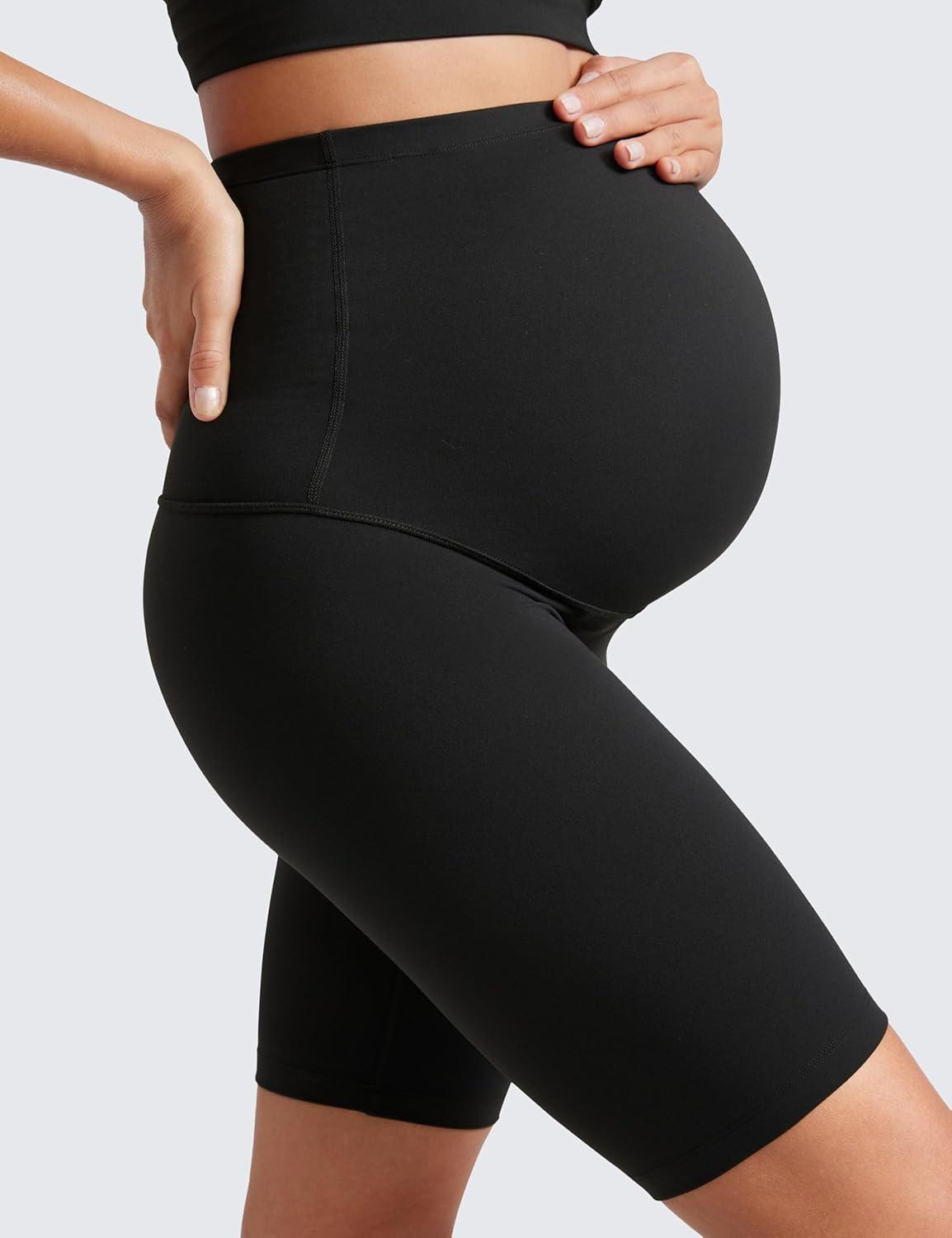 imageCRZ YOGA Butterluxe Maternity Biker Shorts 8quot Over The Belly Pregnancy Yoga Workout Womens Activewear Buttery SoftBlack