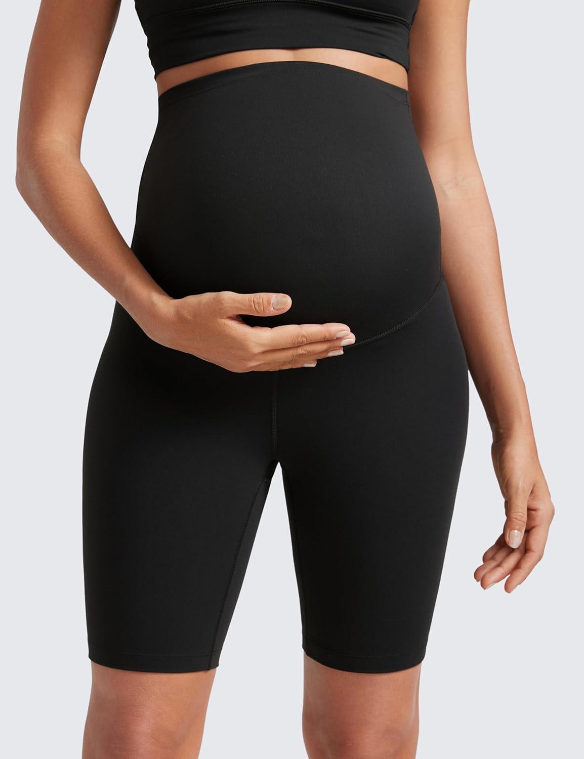 imageCRZ YOGA Butterluxe Maternity Biker Shorts 8quot Over The Belly Pregnancy Yoga Workout Womens Activewear Buttery SoftBlack