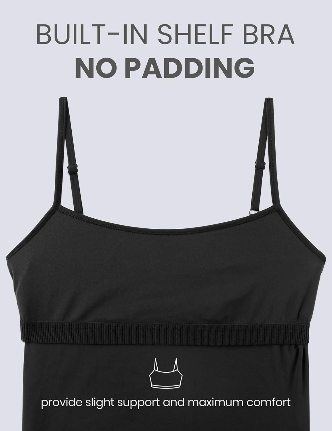 imageCRZ YOGA Butterluxe Maternity Cami Strap Workout Romper U Neck Casual Shorts Jumpsuit Pregnancy Womens Tank Top BodysuitBlack