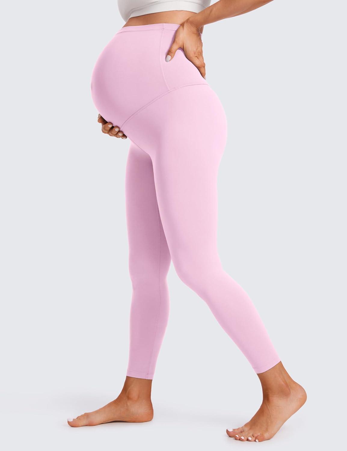 imageCRZ YOGA Butterluxe Maternity Leggings 25quot Over The Belly Buttery Soft Workout Activewear Yoga Womens Pregnancy PantsVita Pink