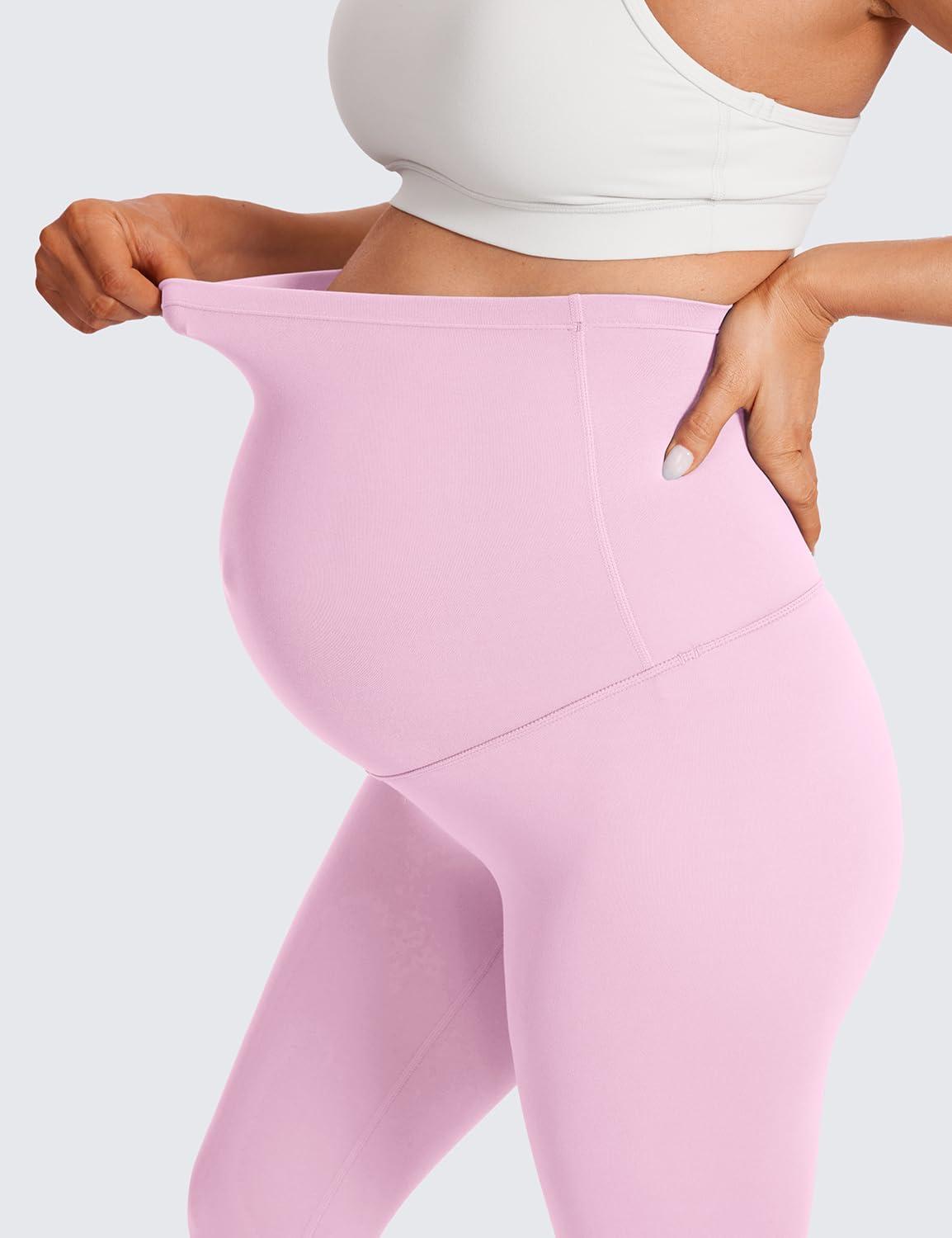imageCRZ YOGA Butterluxe Maternity Leggings 25quot Over The Belly Buttery Soft Workout Activewear Yoga Womens Pregnancy PantsVita Pink