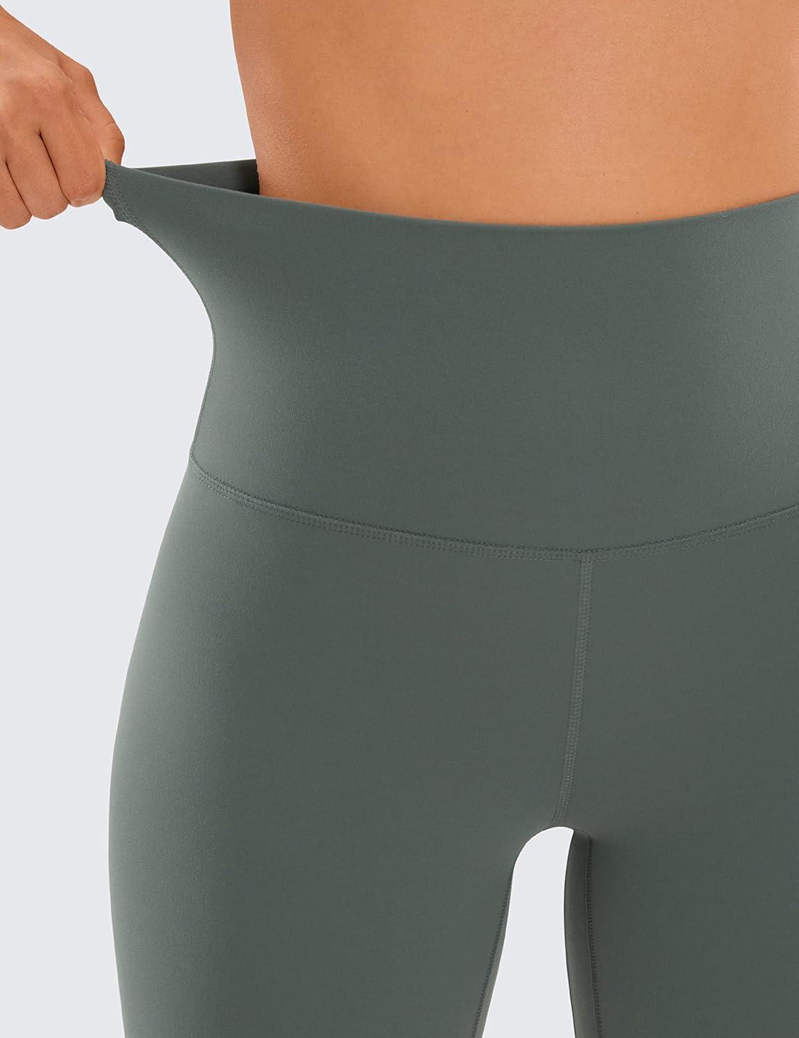 imageCRZ YOGA Butterluxe Super High Waist Biker Shorts 6quot Yoga Workout Womens Buttery Soft Over BellyGrey Sage