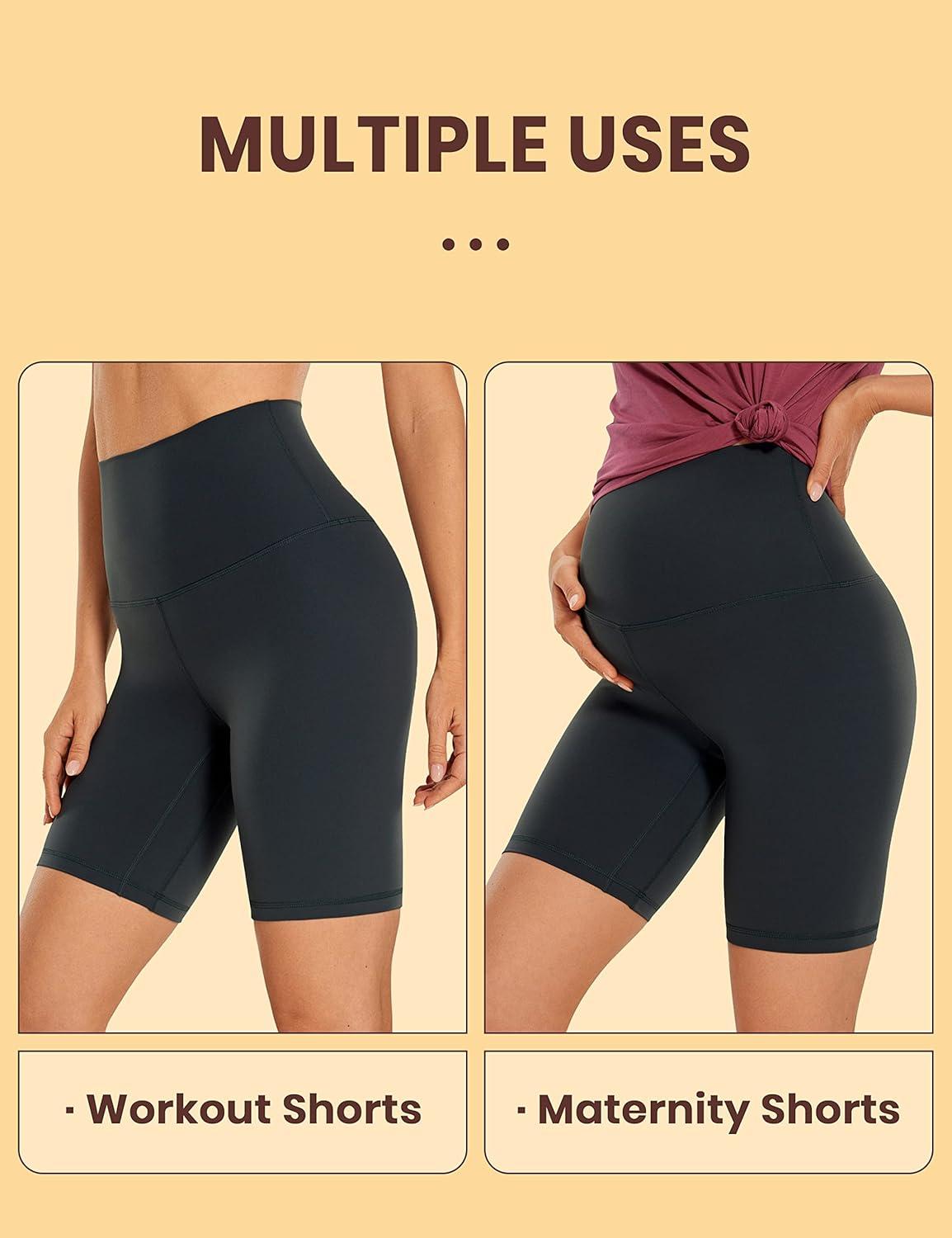 imageCRZ YOGA Butterluxe Super High Waist Biker Shorts 6quot Yoga Workout Womens Buttery Soft Over BellyMelanite