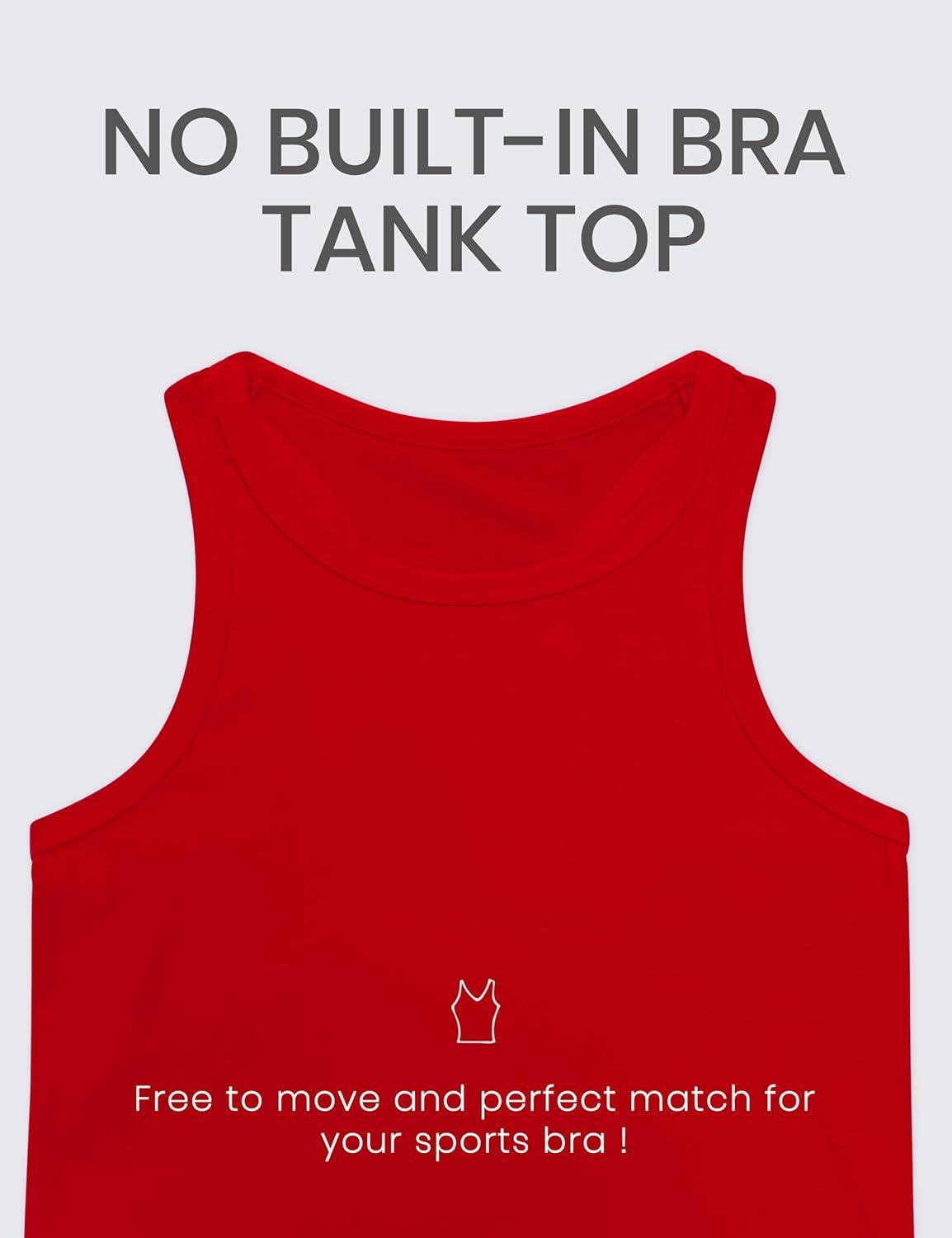 imageCRZ YOGA Butterluxe Womens Workout Racerback Sleeveless Tops High Neck Athletic Camisole Tanks Running Gym Yoga ShirtsRed Chili