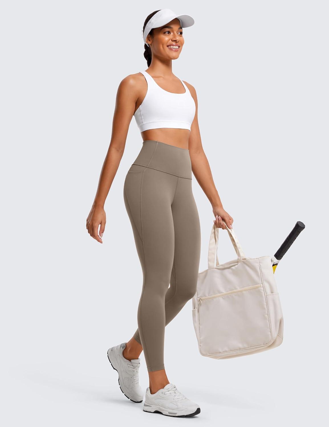 imageCRZ YOGA Butterluxe Workout Leggings Pockets 25 High Waisted Gym Womens Yoga Pants Buttery SoftNomad Grey