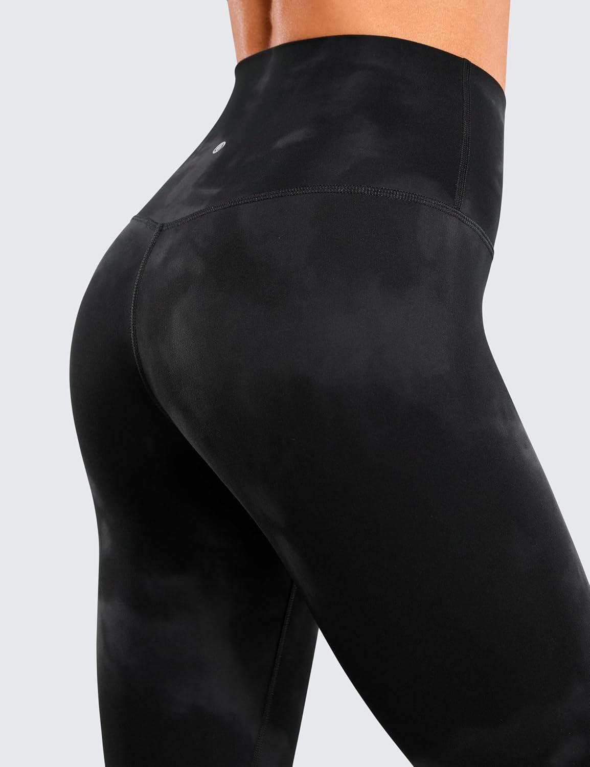 imageCRZ YOGA Butterluxe Yoga Leggings 31quot Extra Long High Waisted Workout Lounge Pants for Tall WomenBlack Tie Dye Flowers