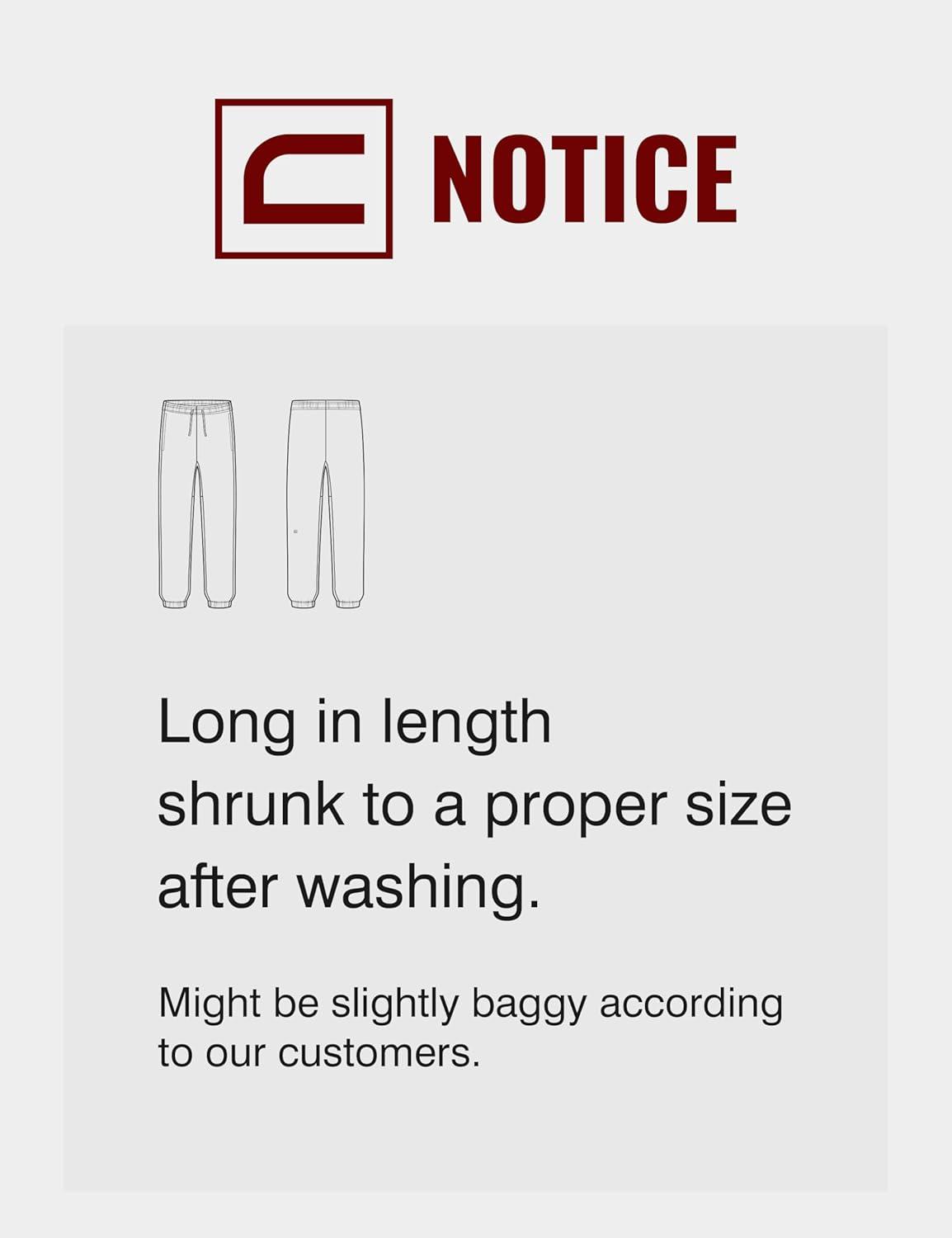 imageCRZ YOGA Cotton Fleece Lined Relaxed Sweatpants for Men 32quot Loose Lounge Casual Bottom Sweat Pants with Zipper PocketBlack