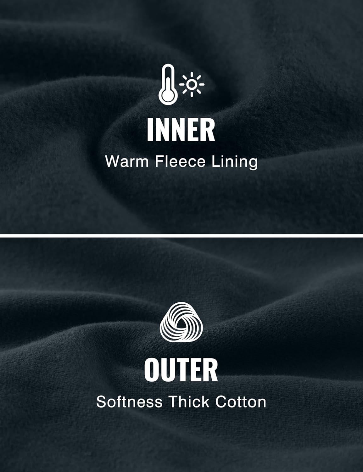 imageCRZ YOGA Cotton Fleece Lined Relaxed Sweatpants for Men 32quot Loose Lounge Casual Bottom Sweat Pants with Zipper PocketInk Blue