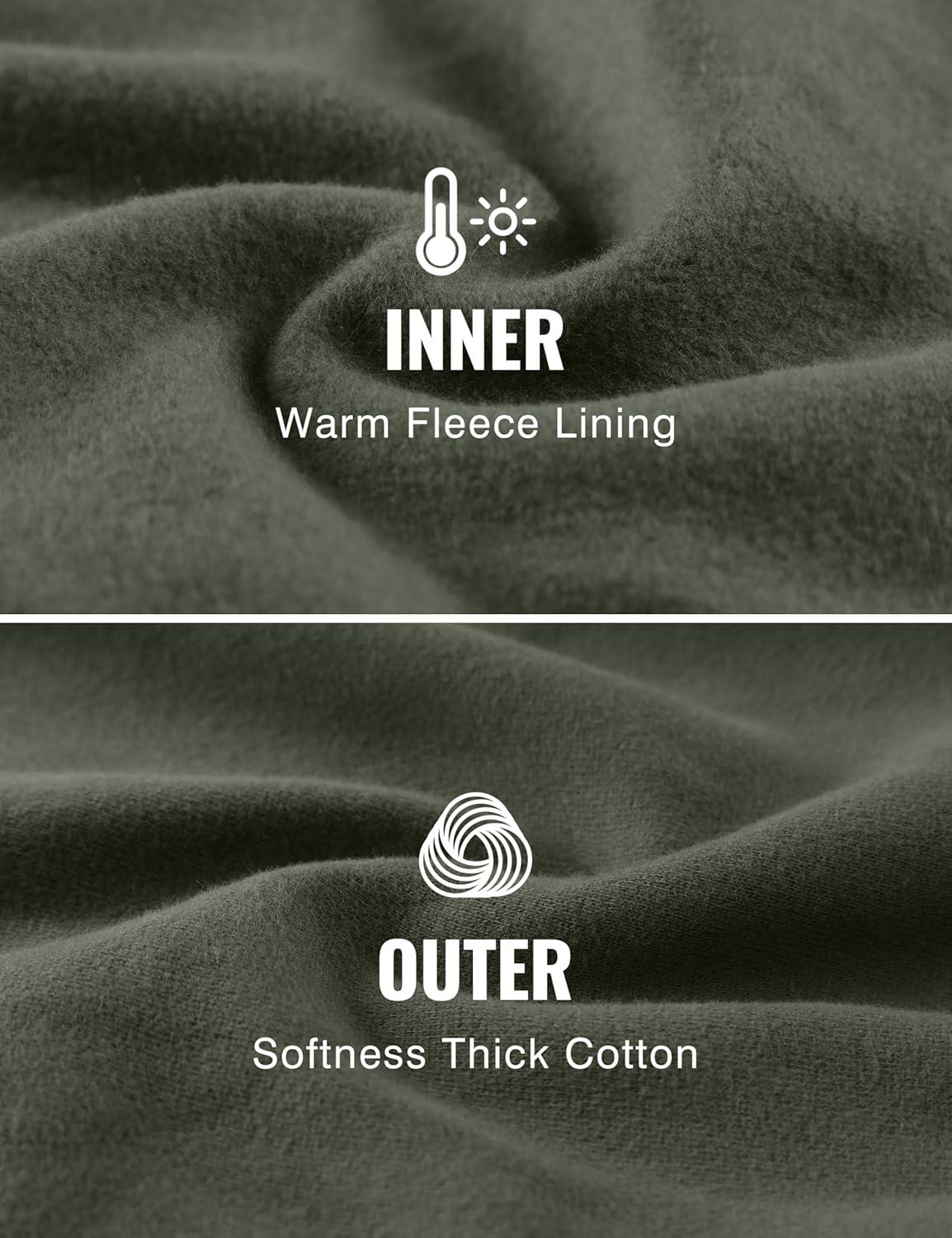 imageCRZ YOGA Cotton Fleece Lined Relaxed Sweatpants for Men 32quot Loose Lounge Casual Bottom Sweat Pants with Zipper PocketLight Army Green