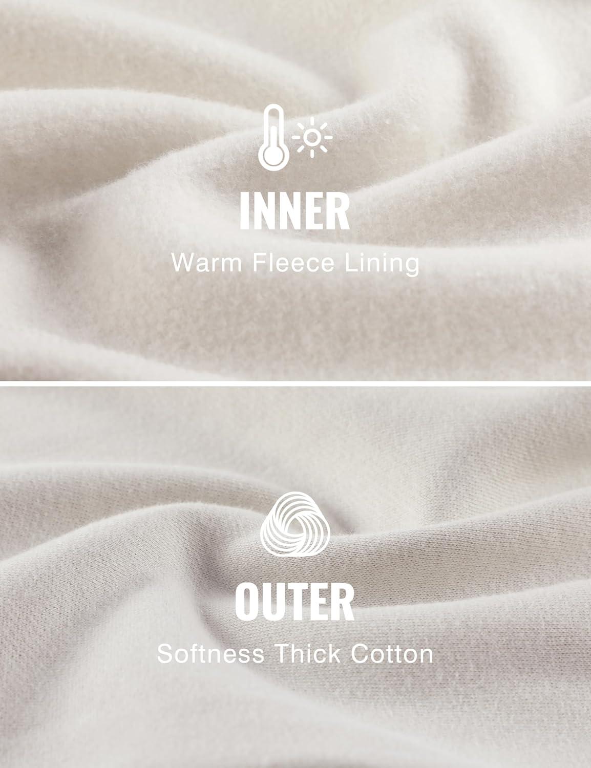 imageCRZ YOGA Cotton Fleece Lined Relaxed Sweatpants for Men 32quot Loose Lounge Casual Bottom Sweat Pants with Zipper PocketMilky White Bone