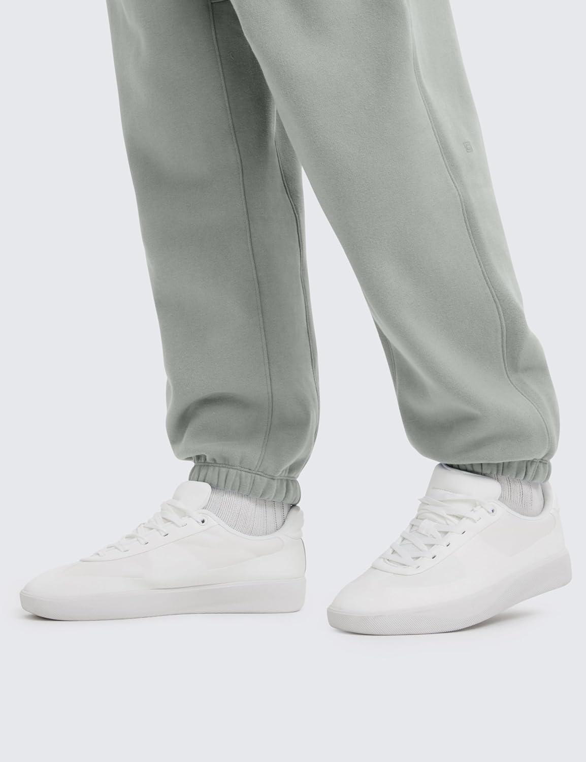 imageCRZ YOGA Cotton Fleece Lined Relaxed Sweatpants for Men 32quot Loose Lounge Casual Bottom Sweat Pants with Zipper PocketSterling