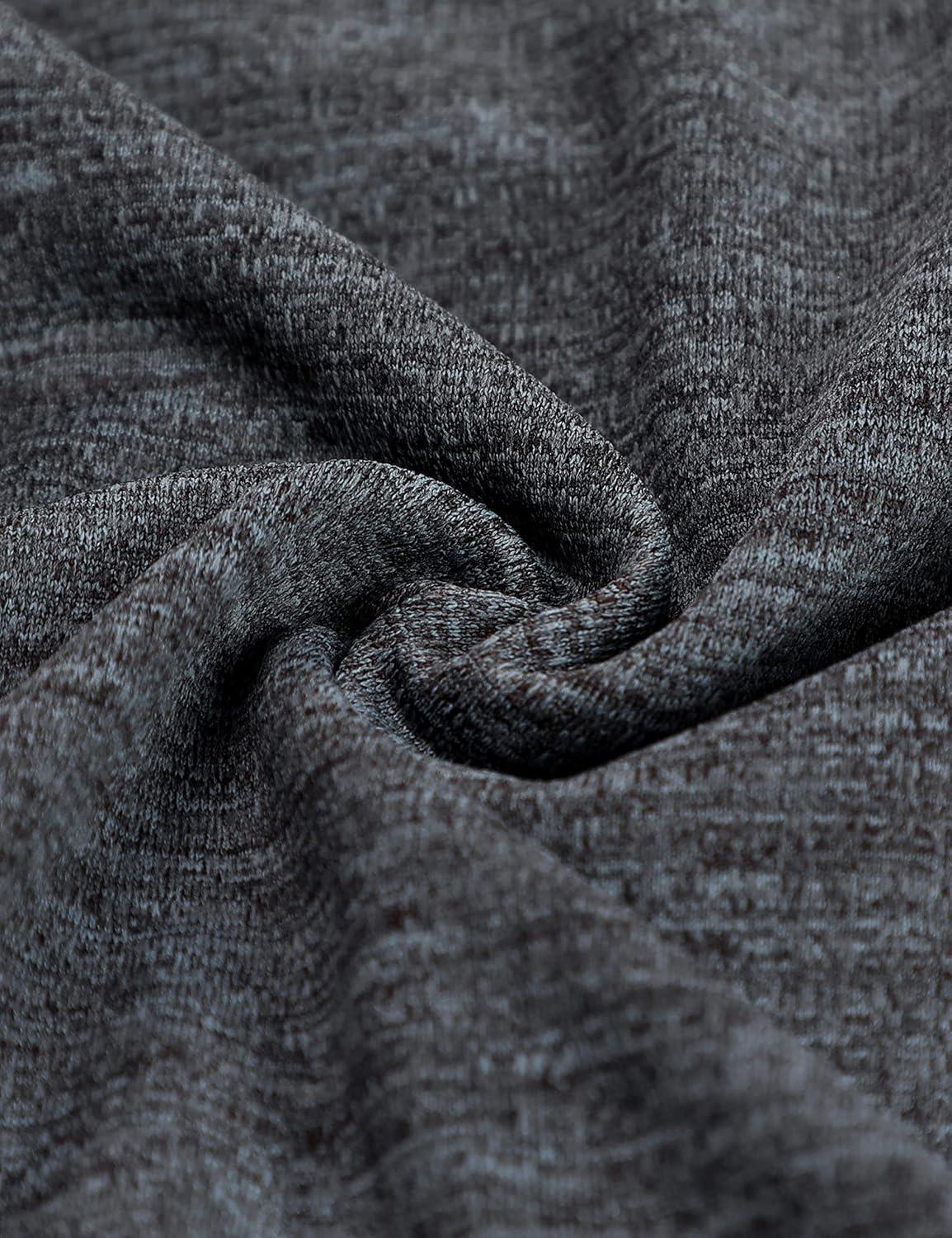 imageCRZ YOGA Crewneck Workout Long Sleeve Shirts for Men Quick Dry Running Athletic TShirts Lightweight Basic TopsCarbon Heather